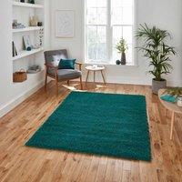 Think Rugs Sierra Jewel Green Rectangle 200 x 290cm Polypropylene Plain Shaggy 9000, Green