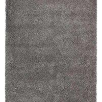 Think Rugs Sierra Pebble Grey Half Moon 070 x 140cm Polypropylene Plain Shaggy 9000, Brown