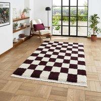 Think Rugs Whisper Beige/Green Rectangle 152 x 230cm Polyester Modern H1067, Purple