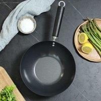 Ken Hom Induction Hobs Suitable Carbon Steel Wok 27Cm, Black