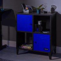 XRocker Meshtek 4 Cube Unit Square Storage Unit Blue And Black, Black