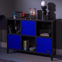 XRocker Meshtek Wide 6 Cube Unit Storage Unit Blue And Black, Black