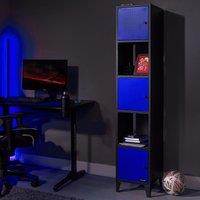 XRocker Meshtek Tall 5 Cube Unit Storage Unit Blue And Black, Black