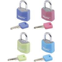 Master Lock 9120EURQCOLNOP Small Padlocks Keyed Alike Assorted Colours Pack Of 4