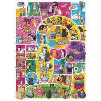 Cheatwell Games Doodlecats Jigsaw Puzzle 1000 Pieces, Multi