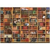 Cheatwell Games The Cat Library Jigsaw Puzzle 1000 Pieces, Multi