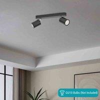 Eglo Basic Reciso-e Black Steel Eco Friendly 2-light Spotlight, Black
