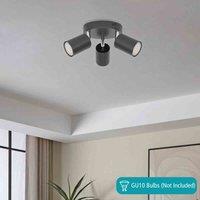 Eglo Basic Reciso-e Black Steel Eco Friendly 3-light Spotlight, Black