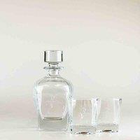 Selbrae House Decanter & Glass Set - Golf, Clear