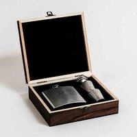Selbrae House Hip Flask & Cup Set - Golf, Silver