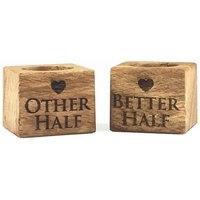 Selbrae House Set Of 2 Oak Egg Cups - Better & Other, Brown