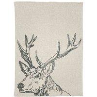 Selbrae House Cotton Linen Tea Towel 50 X 70Cm - Stag, White