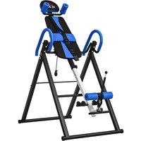 HOMCOM Adjustable Gravity Inversion Table with Safety Belt - Blue, Blue
