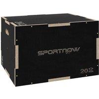 Sportnow 41 51 61Cm Plyometric Jump Box Wooden Plyo Box For Home Gym, Black