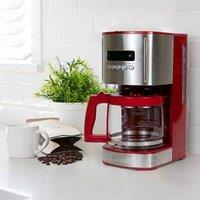 Kenmore 12 Cup Filter Coffee Machine 1.8L Drip Coffee Machine, Red