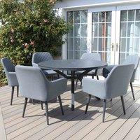 East Round 6 Seater Set - Grey