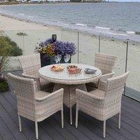 East 4 Seater Stacking Chair Dining Set