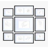 Nielsen Picture Frame Set Gallery Wall 9 Frames For 11 Photos Black, Black