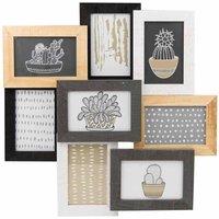 Nielsen Accent 3D Collage Picture Frame For 8 Photos 10X15 Cm Wood Frame, Brown