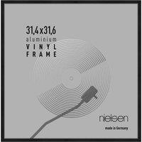 Nielsen 12inch Vinyl Record Album Display Frame Aluminium Jet Matt Black 32X33Cm, Black