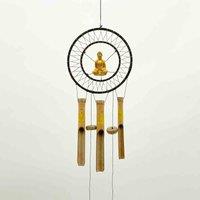 Minster Stylish Living 30cm Buddha Dreamcatcher Windchime, Multi