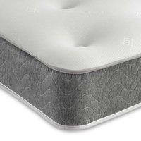 Cooltouch Premium Comfort-tuft Hand Tufted Hybrid Memory Foam Pinna-coil Innerspring Mattress Grey 4FT6 Double, Grey