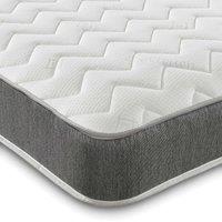 Extreme Comfort Cooltouch Colours Wave Hybrid Memory Foam & Pinna-coil Innerspring Mattress With Grey Border 18Cms Deep 2Ft6 Small Single 75Cmx190Cm, Grey
