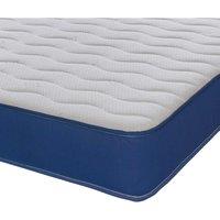 Extreme Comfort Cooltouch Colours Wave Hybrid Memory Foam & Pinna-coil Innerspring Mattress With Navy Border 18Cms Deep 4Ft6 Double 135Cmx190Cm, Blue