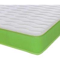 Extreme Comfort Cooltouch Colours Wave Hybrid Memory Foam & Pinna-coil Innerspring Mattress With Lime Border 18Cms Deep 2Ft6 Small Single 75Cmx190Cm, Green