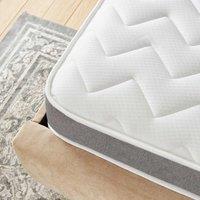 Starlight Beds Cooltouch Zig Zag Hybrid Memory Foam & Pinna-coil Innerspring Mattress with Grey Border - Small Single, Grey