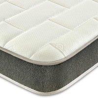 Starlight Beds Cooltouch Long Trails Hybrid Memory Foam Pinna-coil Innerspring Mattress With Grey Border 3FT Single, Grey