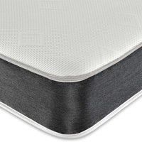 Starlight Beds Cooltouch Zoned Lines Premium Hybrid Memory Foam Pinna-coil Innerspring Mattress With Grey Border - Small Double, Grey