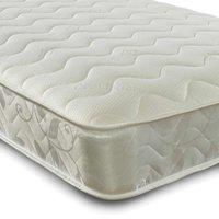 Starlight Beds Cooltouch Comfort-tuft Tiles Hand Tufted Deluxe Hybrid Memory Foam Pinna-coil Innerspring Mattress White 2FT6 Small Single, White