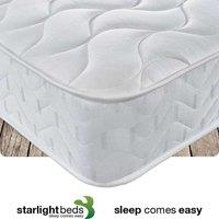Starlight Beds Cooltouch Hybrid Memory Foam & Pinna-coil Innerspring Value Mattress With White Border 5FT King Size, White