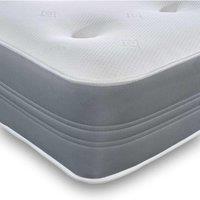 Starlight Beds Cool Tuft Comfort Memory Foam & Pinna-coil Innerspring Hand-tufted Premium Mattress With Grey Border - Small Single, Grey