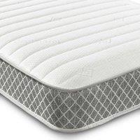 Starlight Beds Cooltouch Nebraska Diamond Hybrid Memory Foam Pinna-coil Innerspring Value Mattress Grey Border 4FT6 Double, Grey