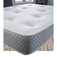 Starlight Beds Cooltouch Nebraska Diamond Comfort Hand Tufted Memory Foam Pinna-coil Innerspring Value With Grey Border 5FT King Size, Grey