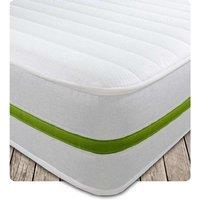 Starlight Beds Cooltouch Green Stripe Memory Foam Pinna-coil Innerspring Premium Value Mattress With White Border 4FT Small Double, White