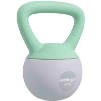 SPORTNOW 4KG Kettlebell with Soft Body - Grey and Green, Grey