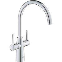 Grohe AMBI Two handle Sink Mixer Tap, Silver