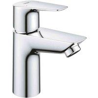 Grohe BauEdge Smooth Body Low Pressure Basin Mixer, Silver