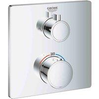 Grohe Grohtherm square 2-way shower mixer- Aquadimmer, Silver
