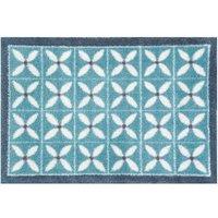 Turtle Mat Design Washable Doormat 40X60Cm Small Multi-grip Flowerfields Blue, Blue
