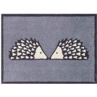 Turtle Mat Design Washable Doormat 60X85Cm Medium Multi-grip Kissing Spike Slate By Scion Living, Grey