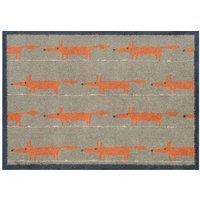 Turtle Mat Design Washable Doormat 60X85Cm Medium Multi-grip Running Mr Fox By Scion Living, Multi