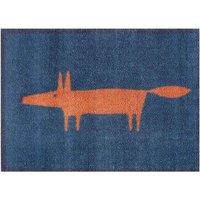 Turtle Mat Design Washable Doormat 60X85Cm Medium Multi-grip Mr Fox Navy By Scion Living
