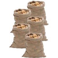 Vidaxl Jute Sacks 5 Pcs 60X105 Cm 100 Jute 220 Gsm, Brown