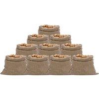 Vidaxl Jute Sacks 10 Pcs 100X110 Cm 100 Jute 220 Gsm, Brown