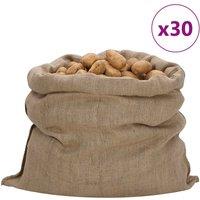 Vidaxl Jute Sacks 30 Pcs 100X110 Cm 100 Jute 340 Gsm, Brown