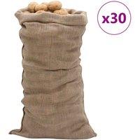 Vidaxl Jute Sacks 30 Pcs 65X135 Cm 100 Jute 220 Gsm, Brown